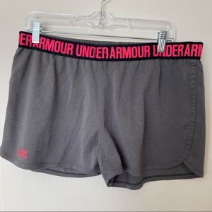 Under Armour Loose Fit Heat Gear Grey Short Women's Size L